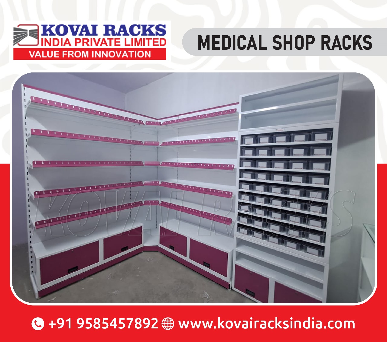 Wall side Medical Racks 